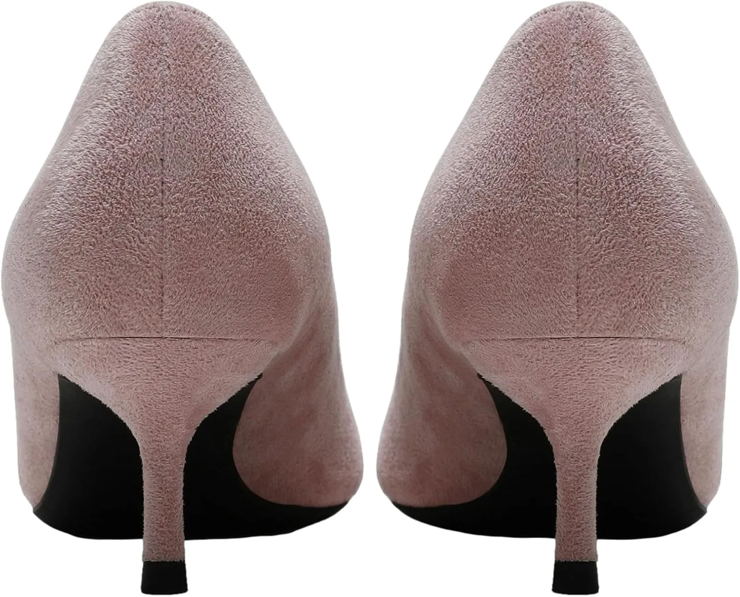 ANUFER Women's Velvet 5CM/8CM High Heels Elegant Pointed Toe Pumps Office Work Shoes