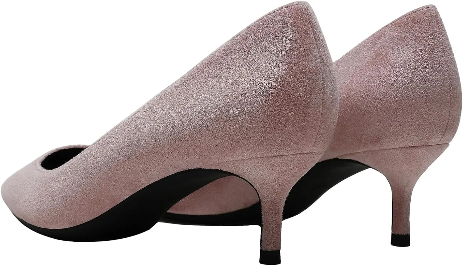 ANUFER Women's Velvet 5CM/8CM High Heels Elegant Pointed Toe Pumps Office Work Shoes