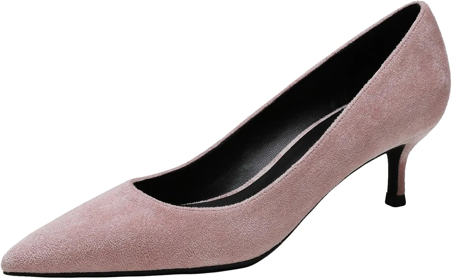 ANUFER Women's Velvet 5CM/8CM High Heels Elegant Pointed Toe Pumps Office Work Shoes