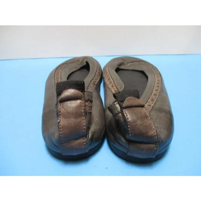 Bata Brown Bronze Band Ballet Flats Size Eu