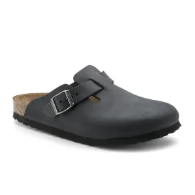 Birkenstock Boston Clog (Unisex) - Black Oiled Leather