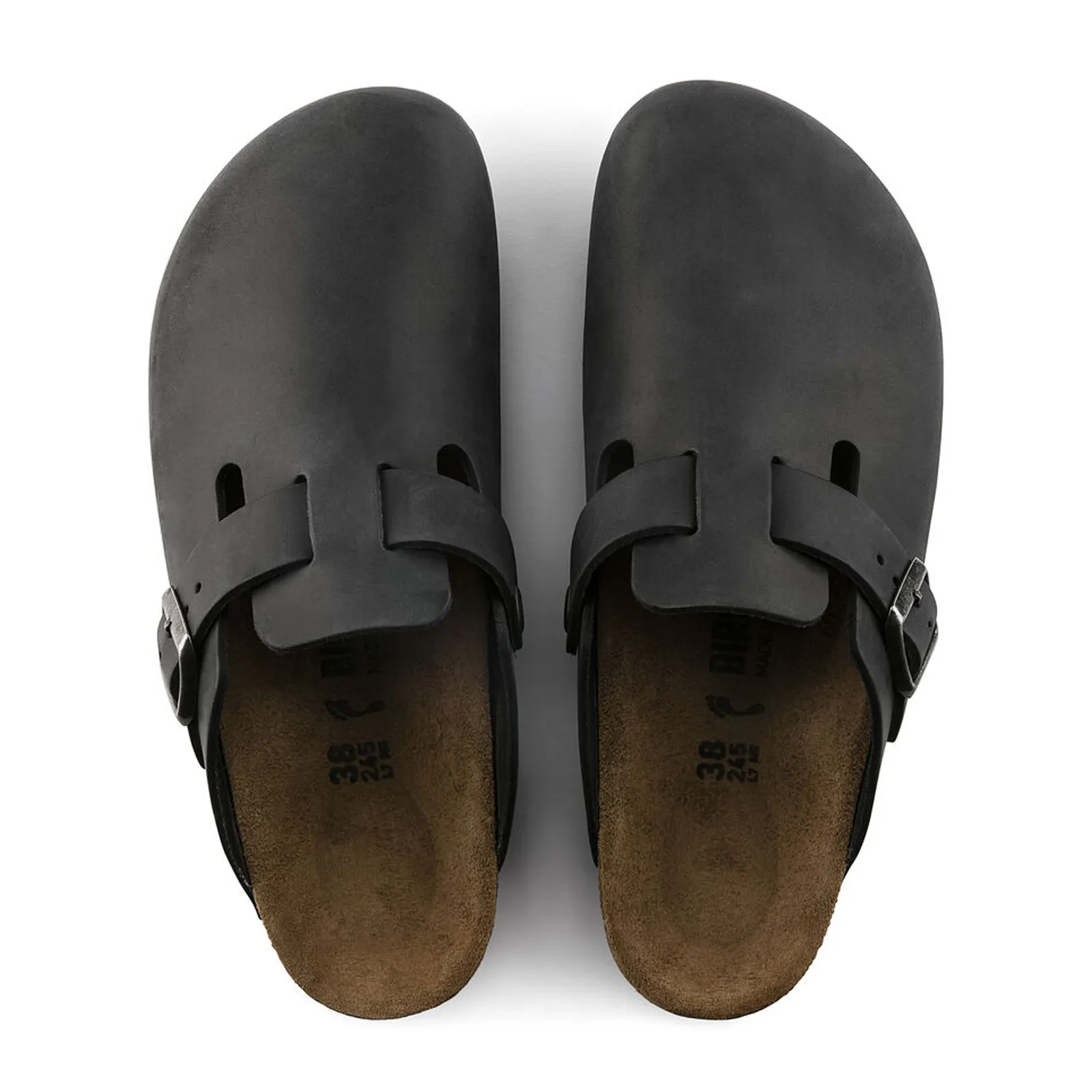 Birkenstock Boston Clog (Unisex) - Black Oiled Leather