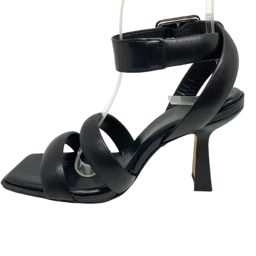 Carrano Ankle Strap Heels  -  Black