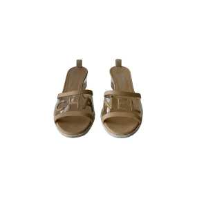 Chanel Logo Clear Mules