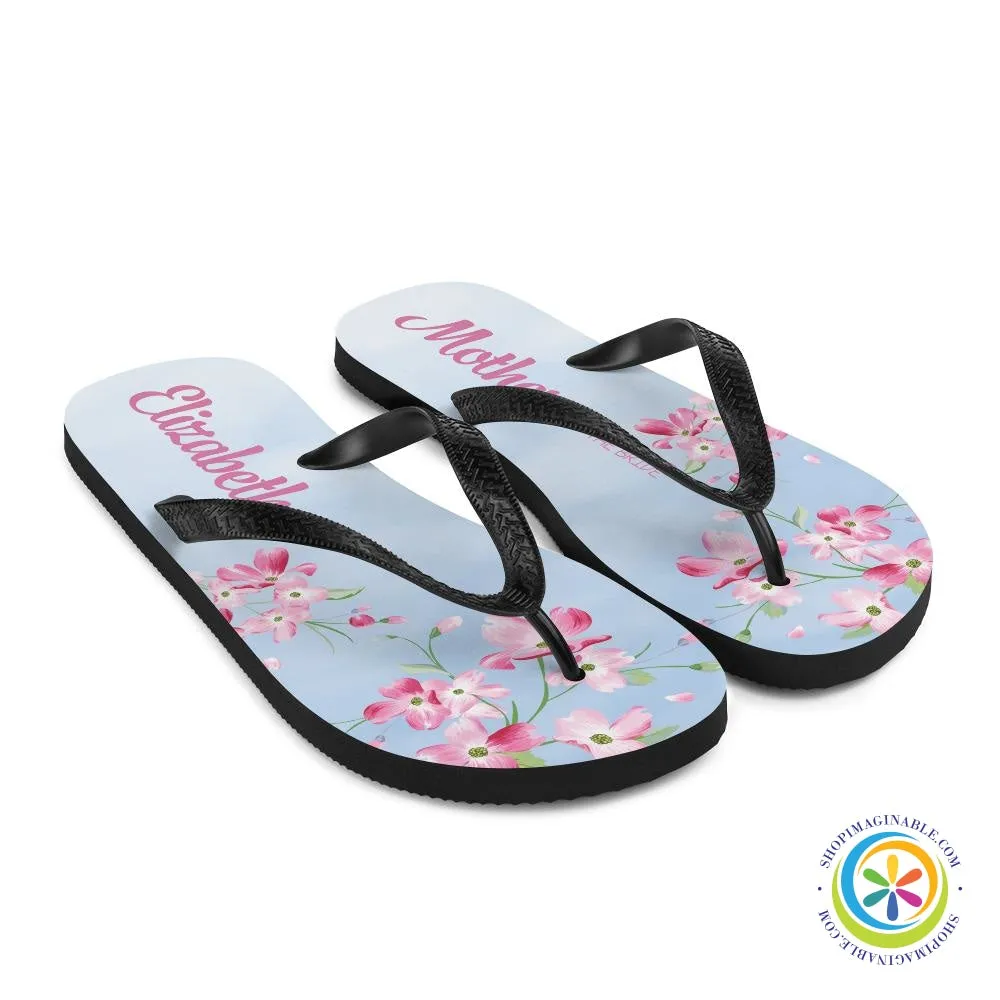 Cherry Blossom Personalized Custom Flip-Flops