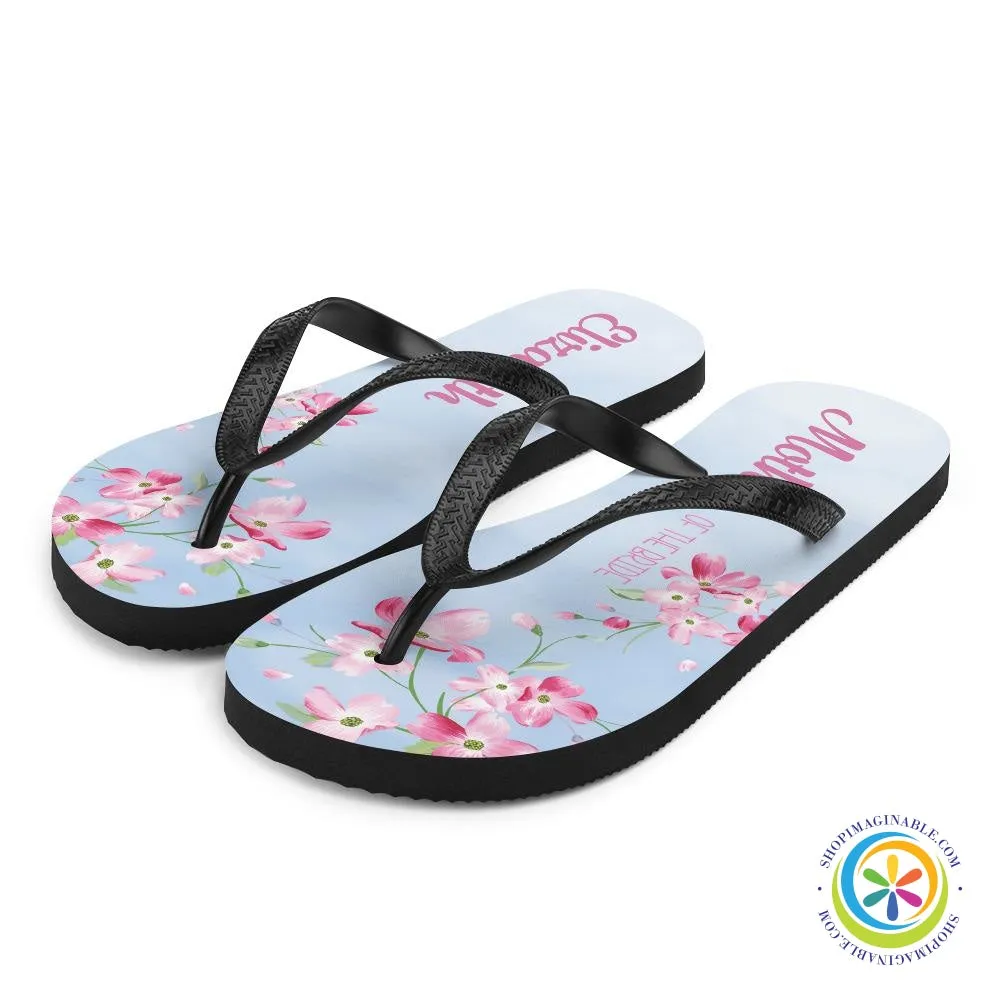 Cherry Blossom Personalized Custom Flip-Flops