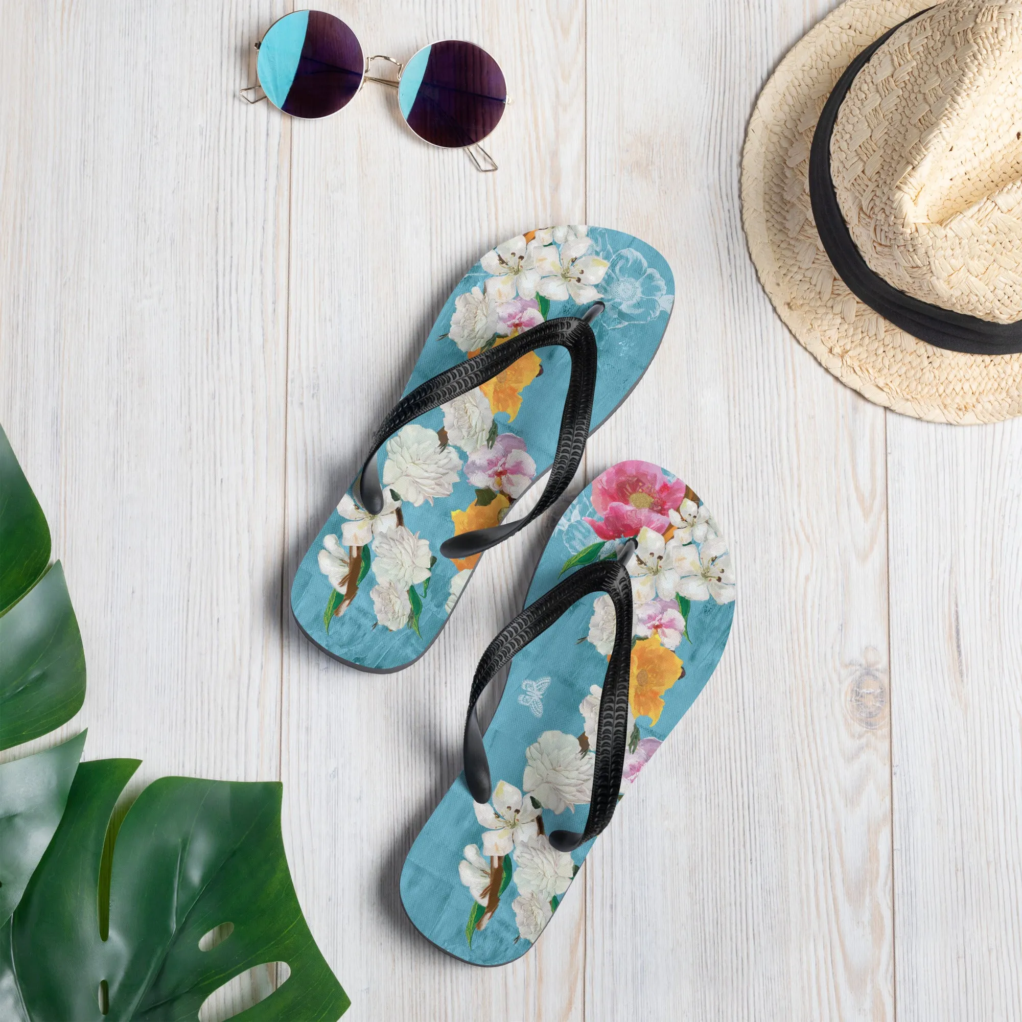 Chinoiserie Flip-Flops in Pink