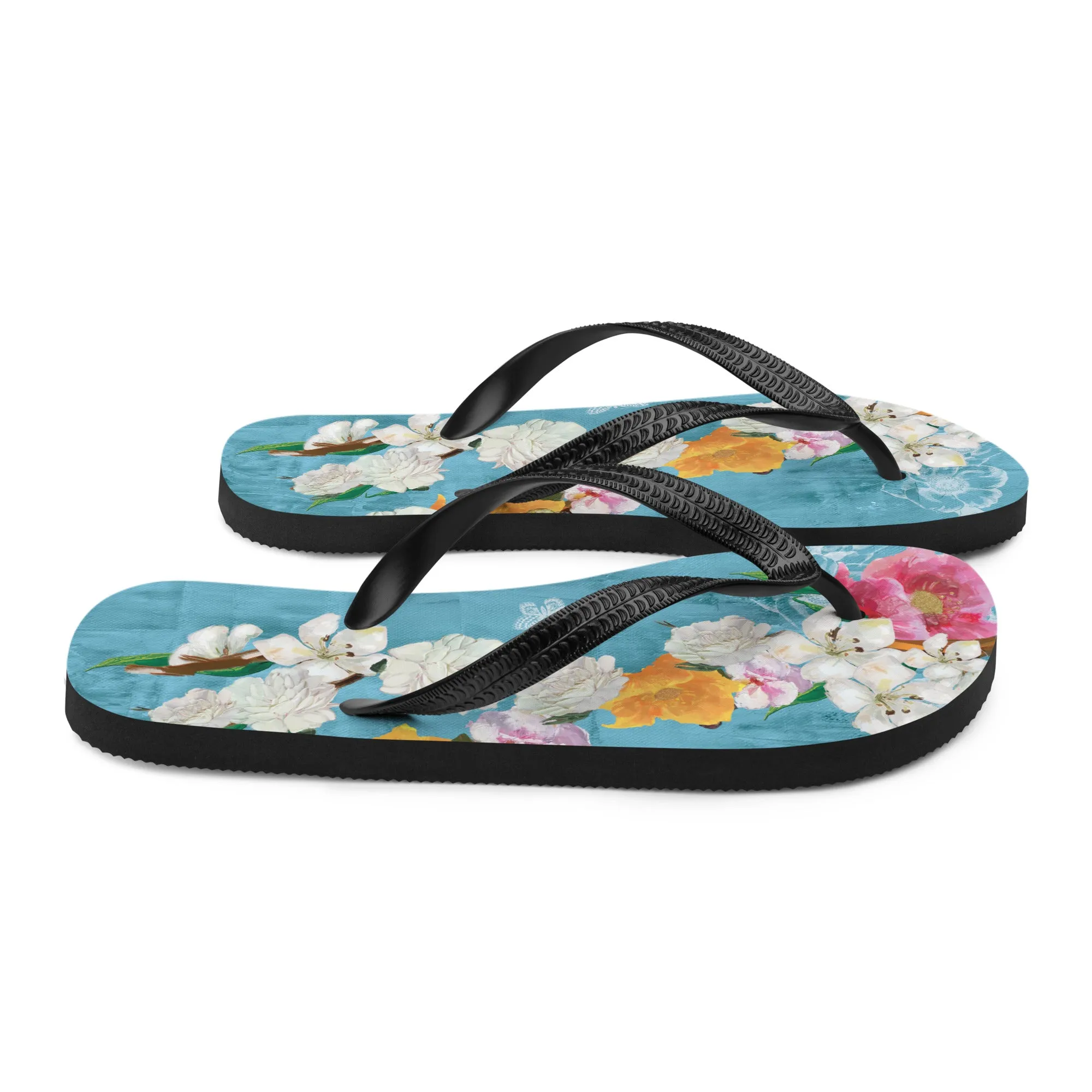 Chinoiserie Flip-Flops in Pink