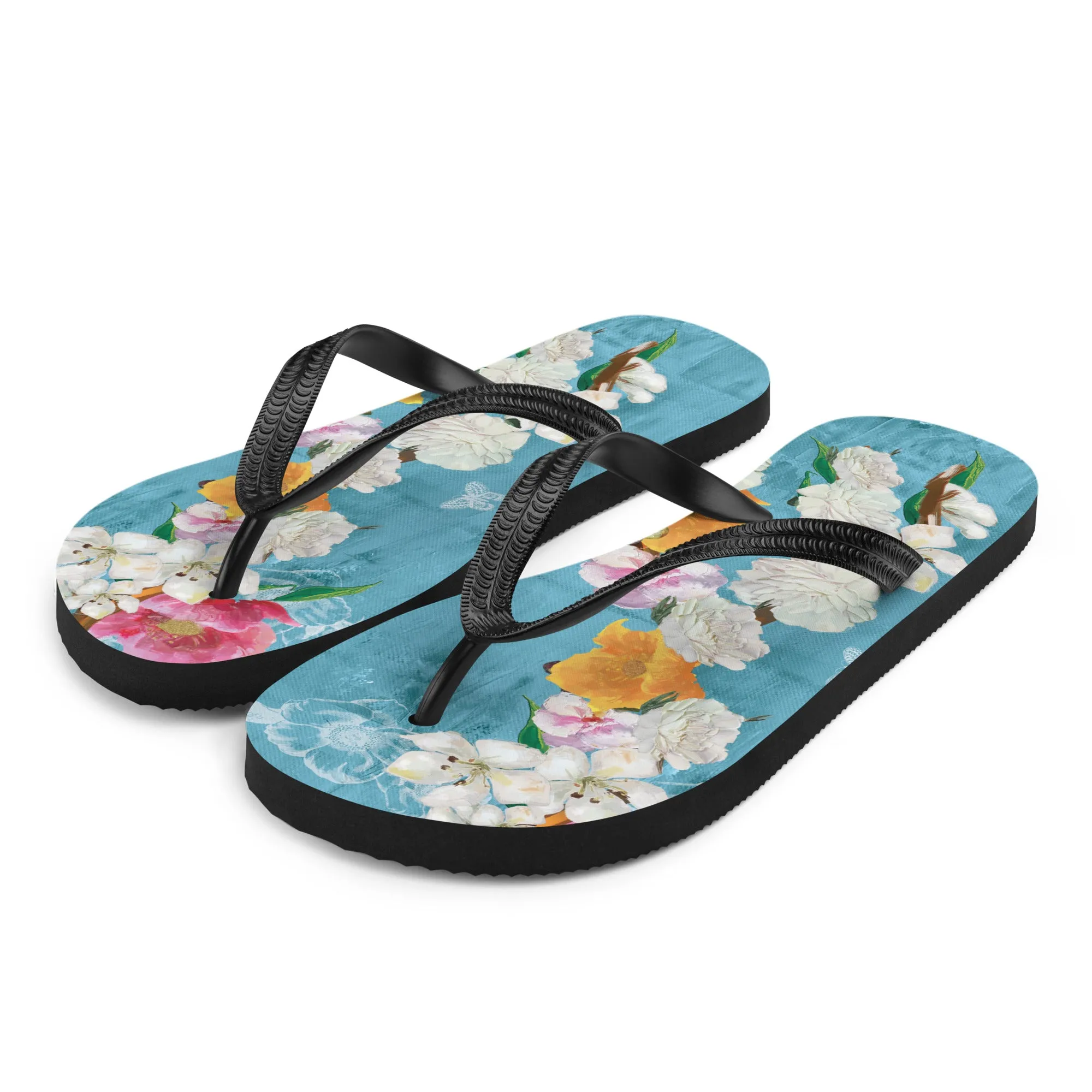 Chinoiserie Flip-Flops in Pink