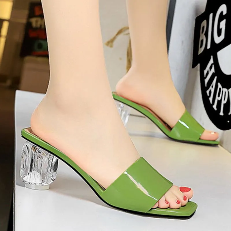 Daily Ladies Transparent Heeled Slippers