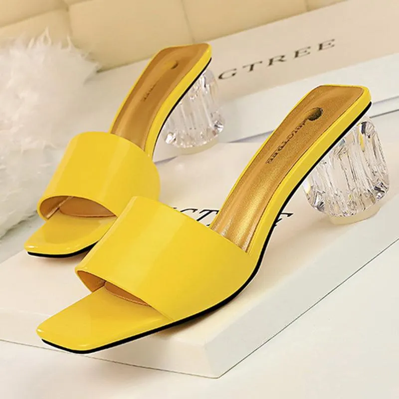 Daily Ladies Transparent Heeled Slippers