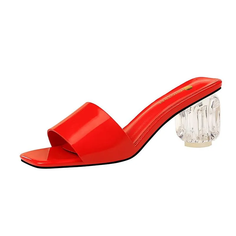 Daily Ladies Transparent Heeled Slippers