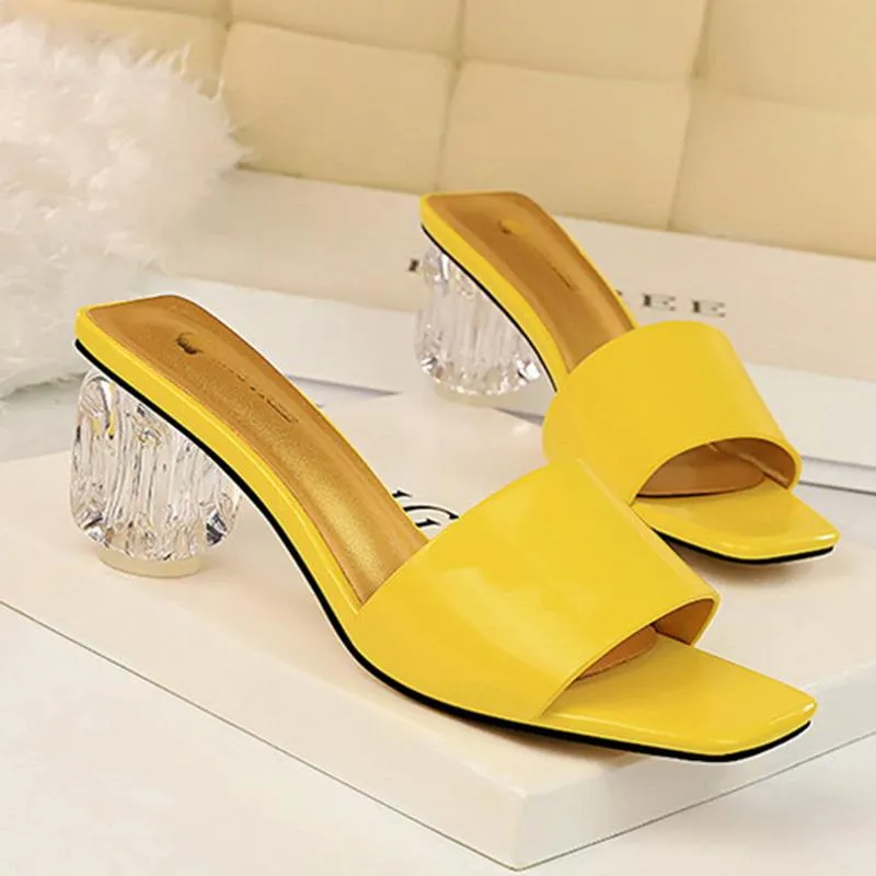Daily Ladies Transparent Heeled Slippers