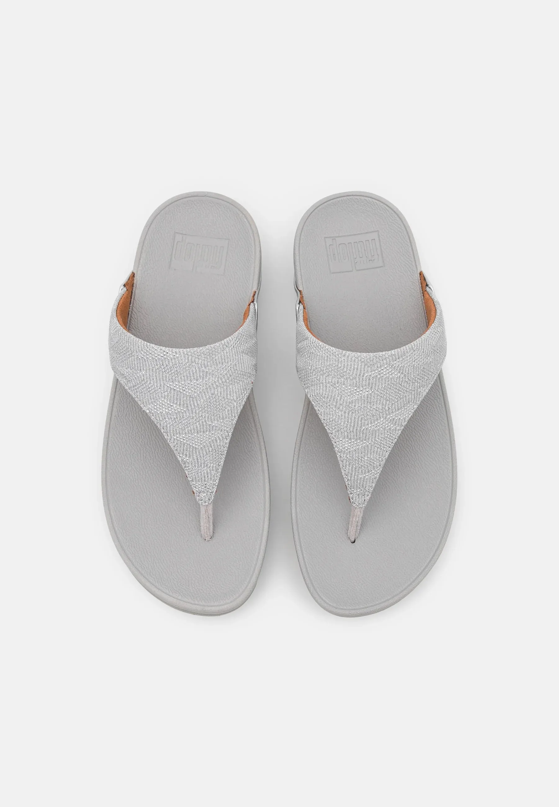 FitFlop Lulu Glitz Toe Post Sandal Silver / Black / Gold