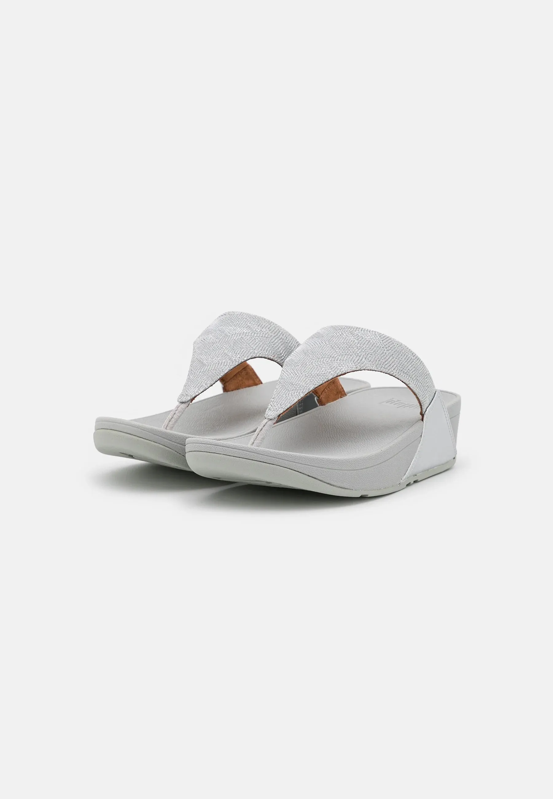 FitFlop Lulu Glitz Toe Post Sandal Silver / Black / Gold