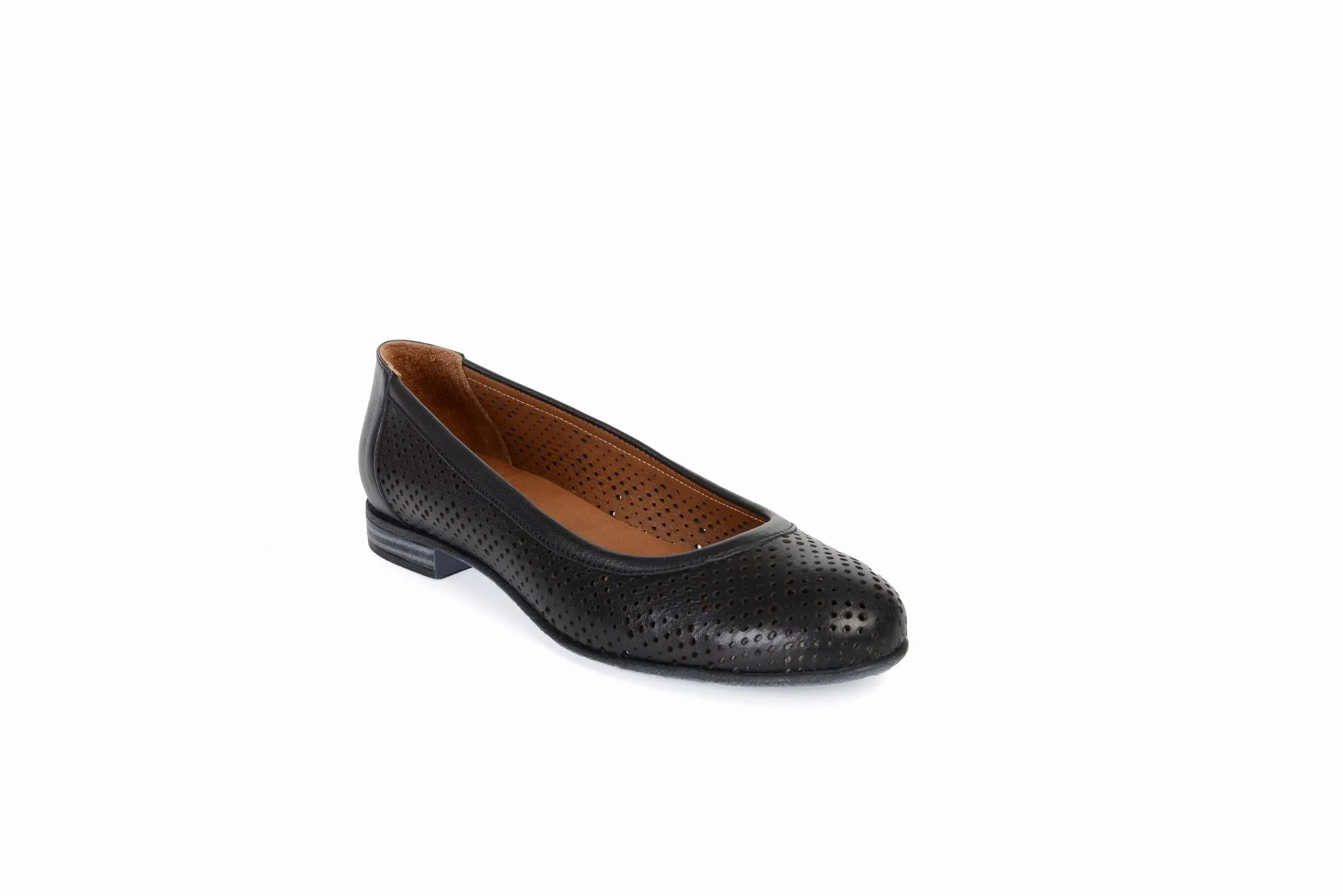 FOOT FEDERATION OPENWORK FLAT WOMEN'S SHOE BLACK