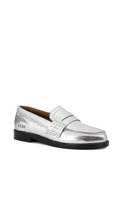 Golden Goose Jerry Loafer in Metallic Silver
