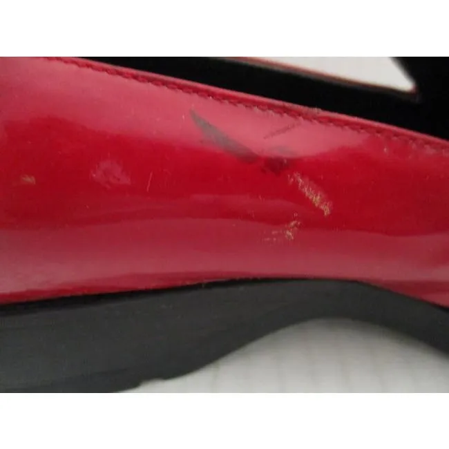 Gucci Purple Red Patent Leather Vintage Loafer Flats Size Eu