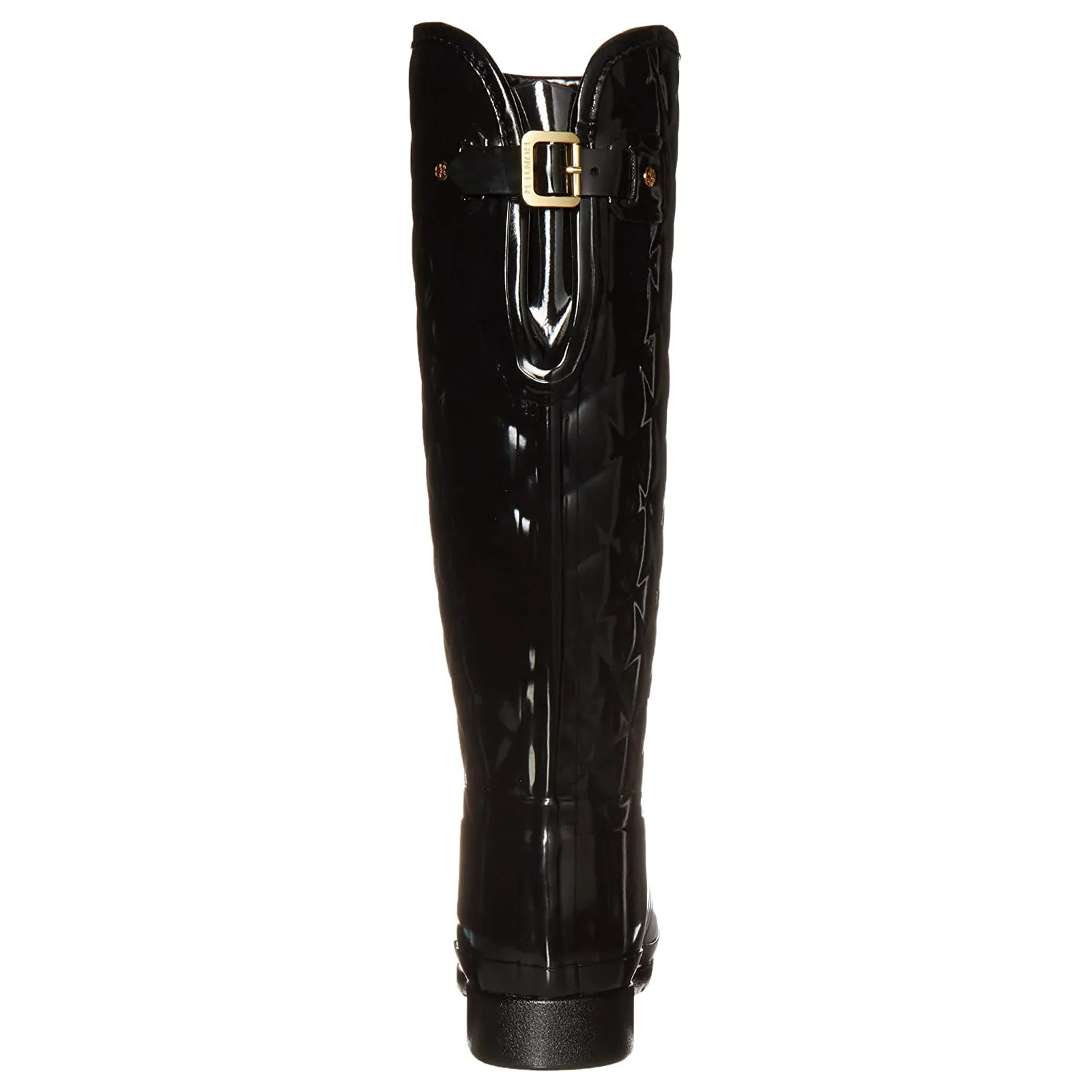 Hunter Refined Gloss Quilt Tall Rubber Women's Calf Length Boots - UK 6 - US 8 Women - EU 39
