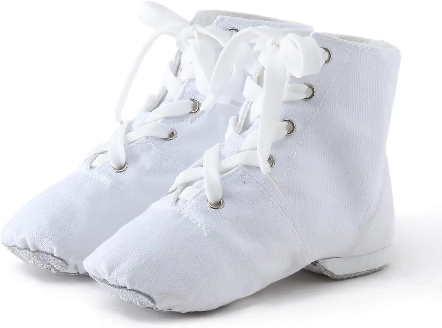 Kids Jazz Boot Shoes Baby Girl boy Ankle Lace-up Dance Shoes Flat 𝗣ractice Dancing Boots Soft-Soled High Boots
