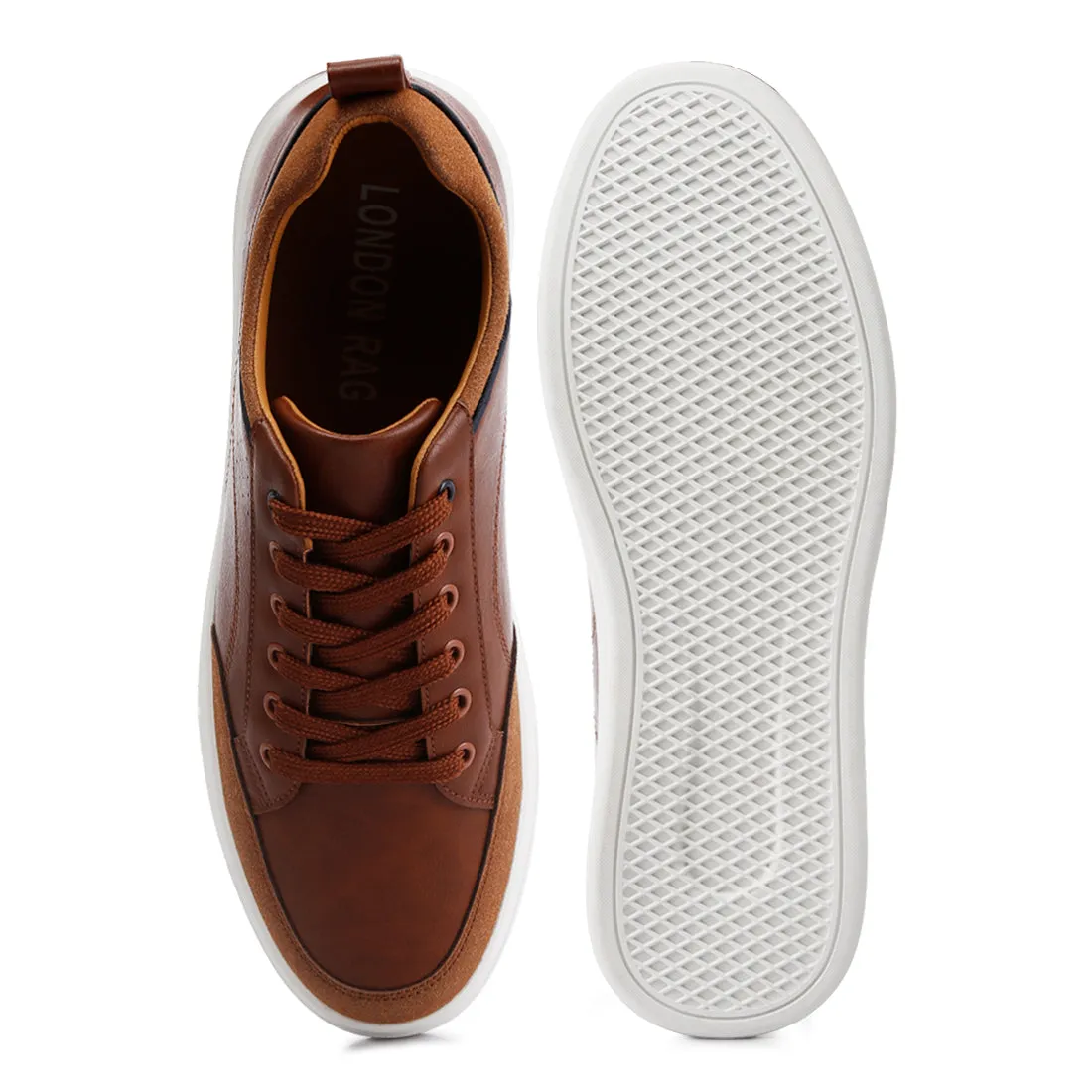 Men's Micro Suede Panel Casual Sneakers