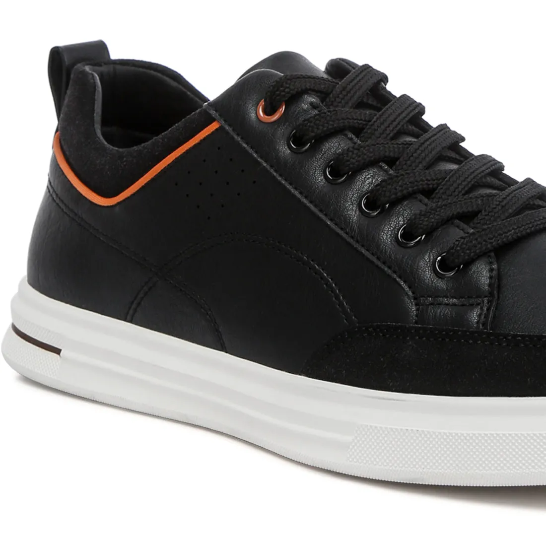 Men's Micro Suede Panel Casual Sneakers