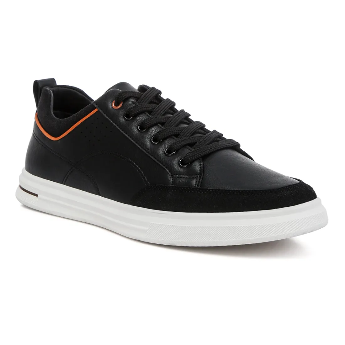 Men's Micro Suede Panel Casual Sneakers