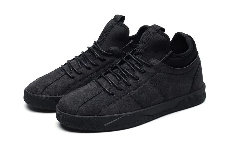 Men's Spring/Autumn Casual Suede Leather Lace-Up Flat Sneakers
