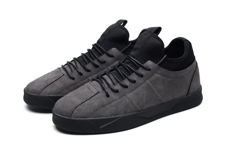 Men's Spring/Autumn Casual Suede Leather Lace-Up Flat Sneakers