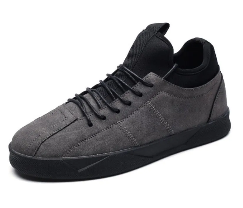 Men's Spring/Autumn Casual Suede Leather Lace-Up Flat Sneakers