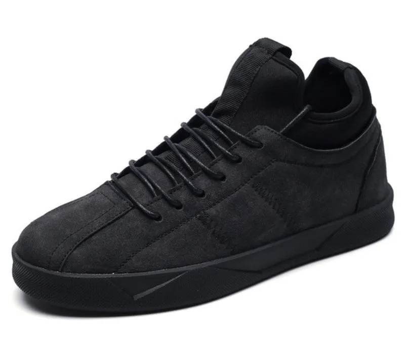 Men's Spring/Autumn Casual Suede Leather Lace-Up Flat Sneakers