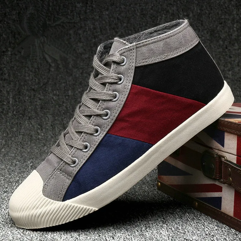 Men's Winter Casual Canvas Ankle Boots | Men's Sneakers