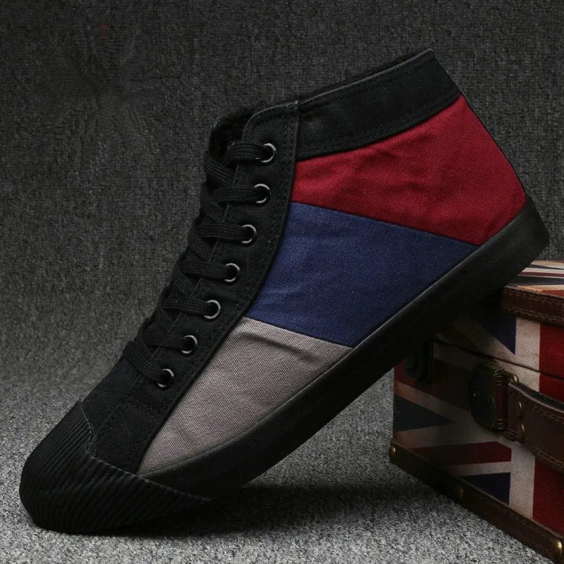 Men's Winter Casual Canvas Ankle Boots | Men's Sneakers