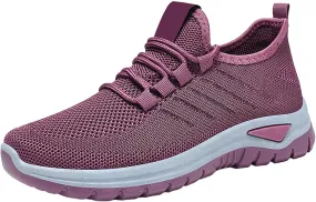 Orthopedic Sneakers for Women Mesh Breathable Lace Up Walking Running Shoes Comfortable Tennis Shoes Non Slip Lightweight Casual Womens Sneakers with Arch Support