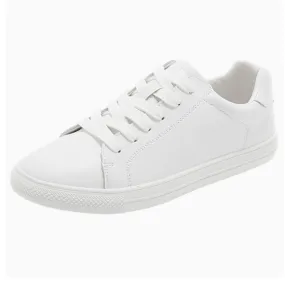 Petite White Casual Lace Up Shoes TS188