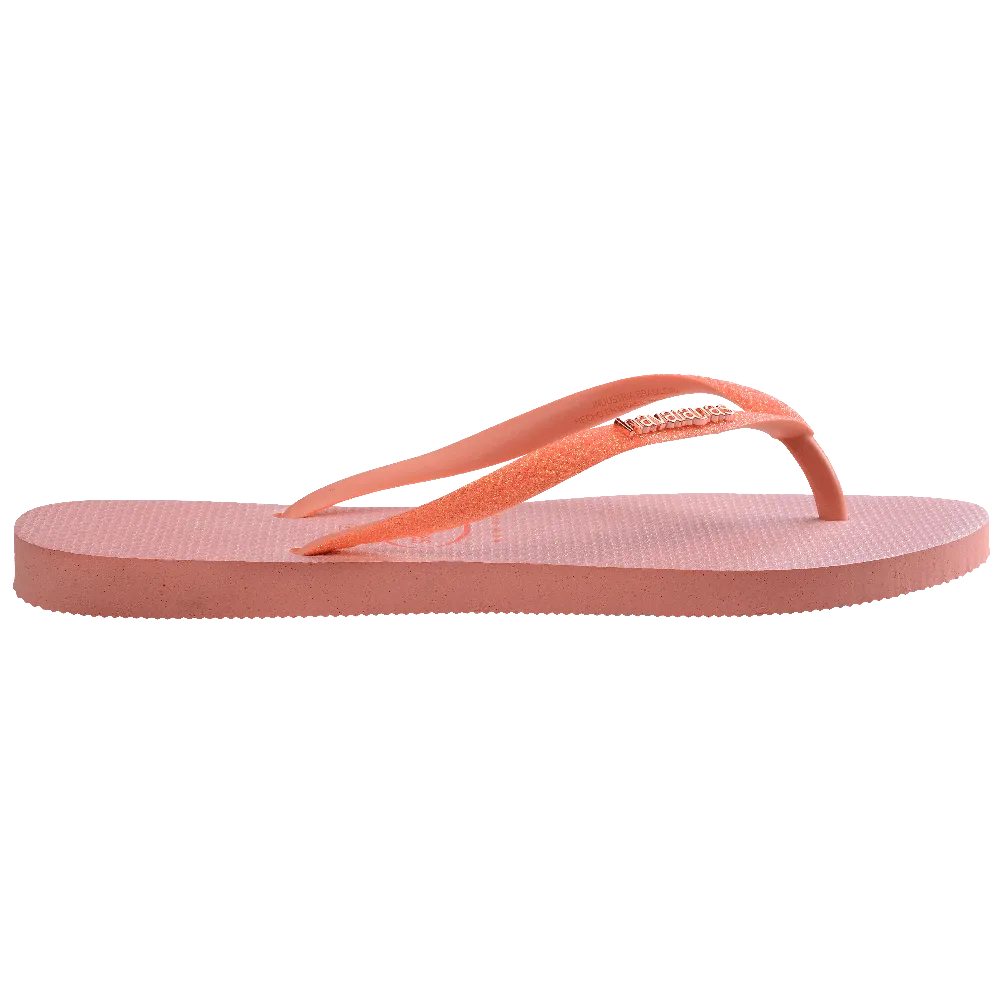 Slim Glitter Iridescent Flip Flops