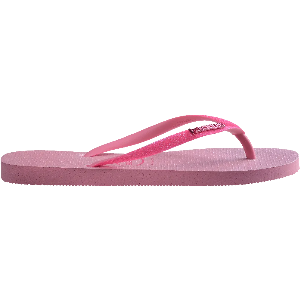 Slim Glitter Iridescent Flip Flops