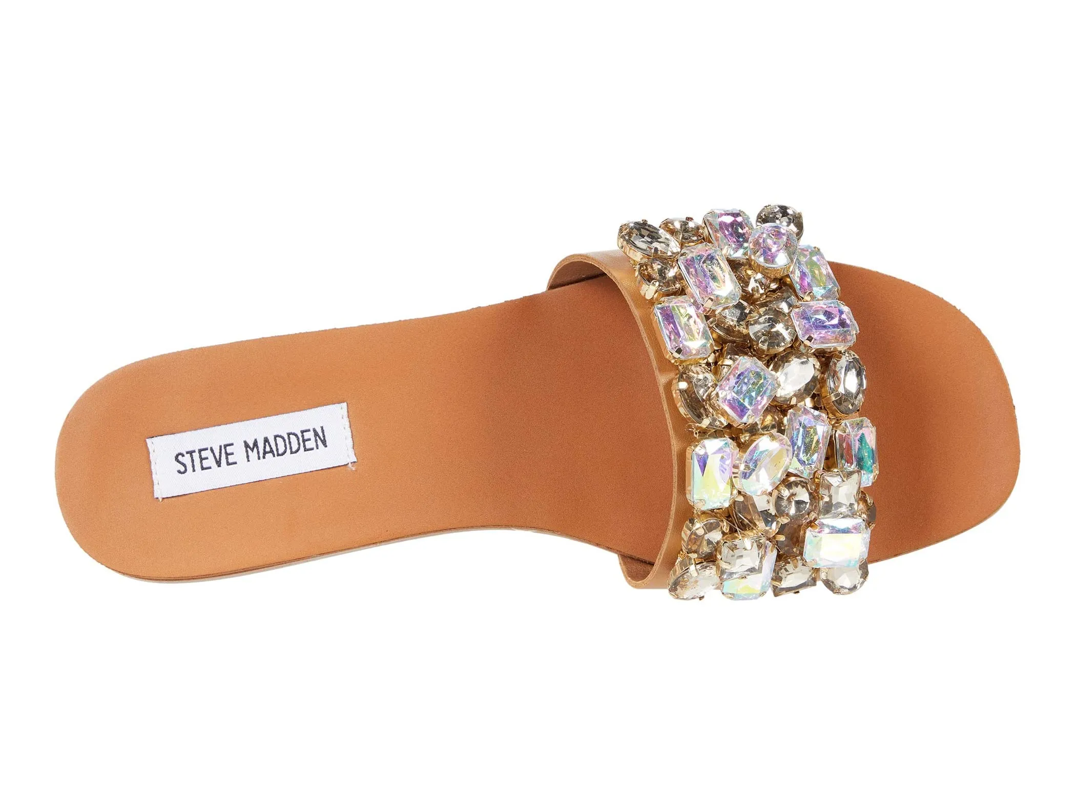 Steve Madden Women's BRIONNA Jeweled Embellished Sandals RHINESTONE (5.5, RHINESTONE)
