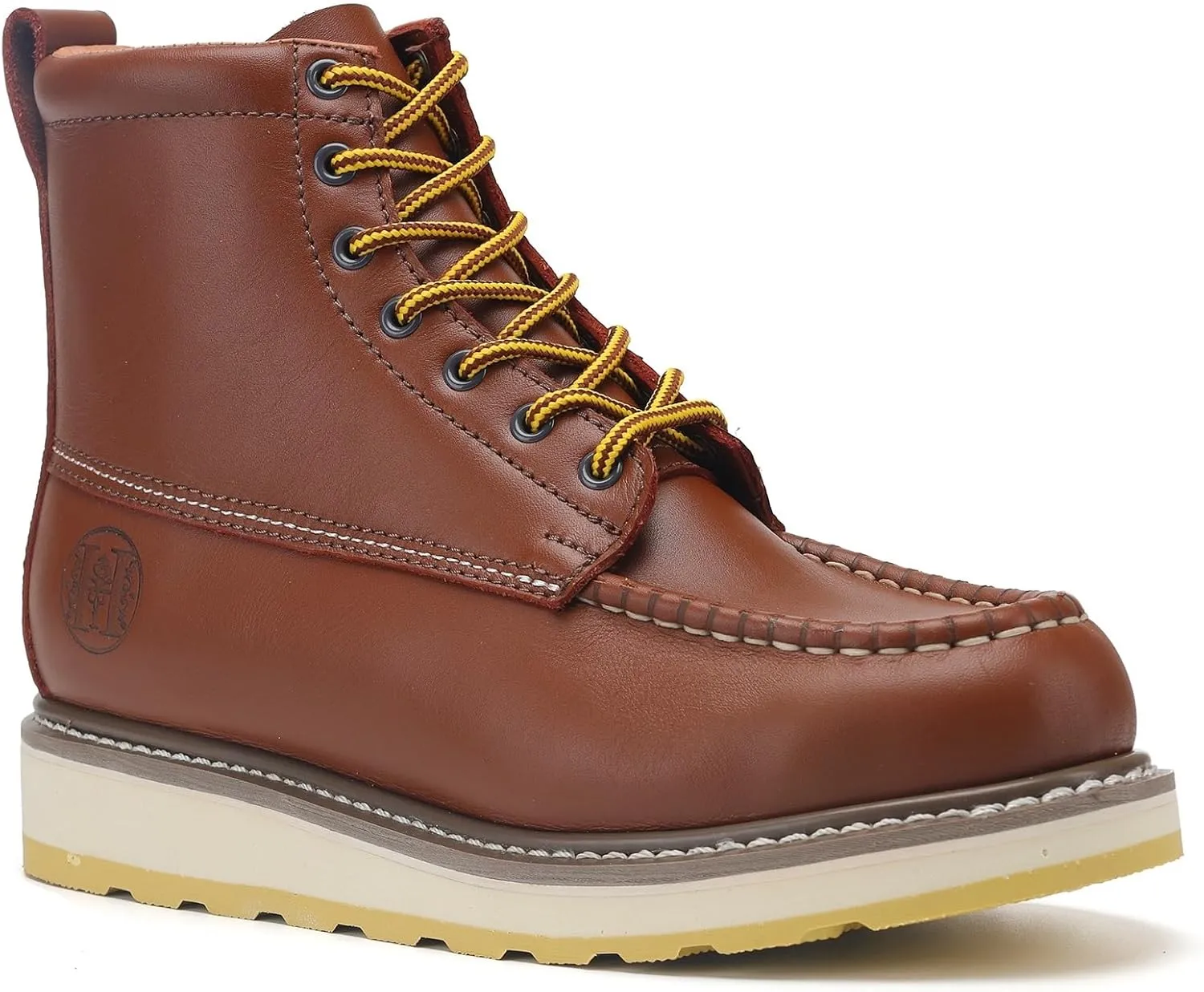 SureTrack Men's 6" Stylish Classic Steel Toe Leather Slip Resistant Durable Breathable Work Boots H84992