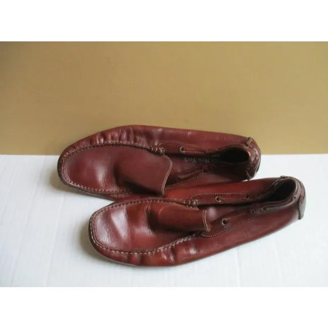 To Boot New York Adam Derrick Chestnut Brown Driving Loafers Flats Size Us