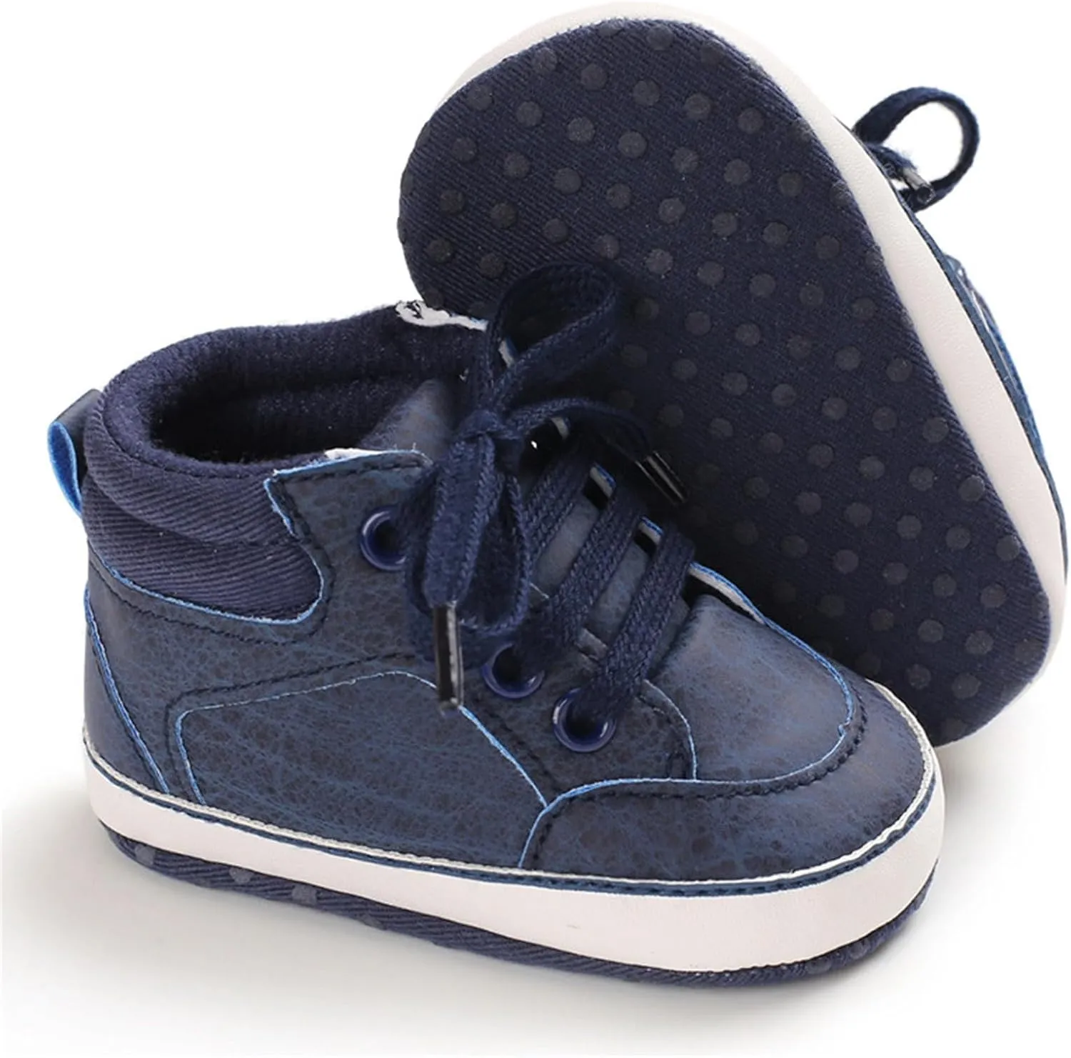 Toddler Boys Girls High Top Canvas Shoes Soft Rubber Sole Warm Sport Shoes Outdoor Casual Solid Boots with Strap