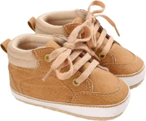 Toddler Boys Girls High Top Canvas Shoes Soft Rubber Sole Warm Sport Shoes Outdoor Casual Solid Boots with Strap