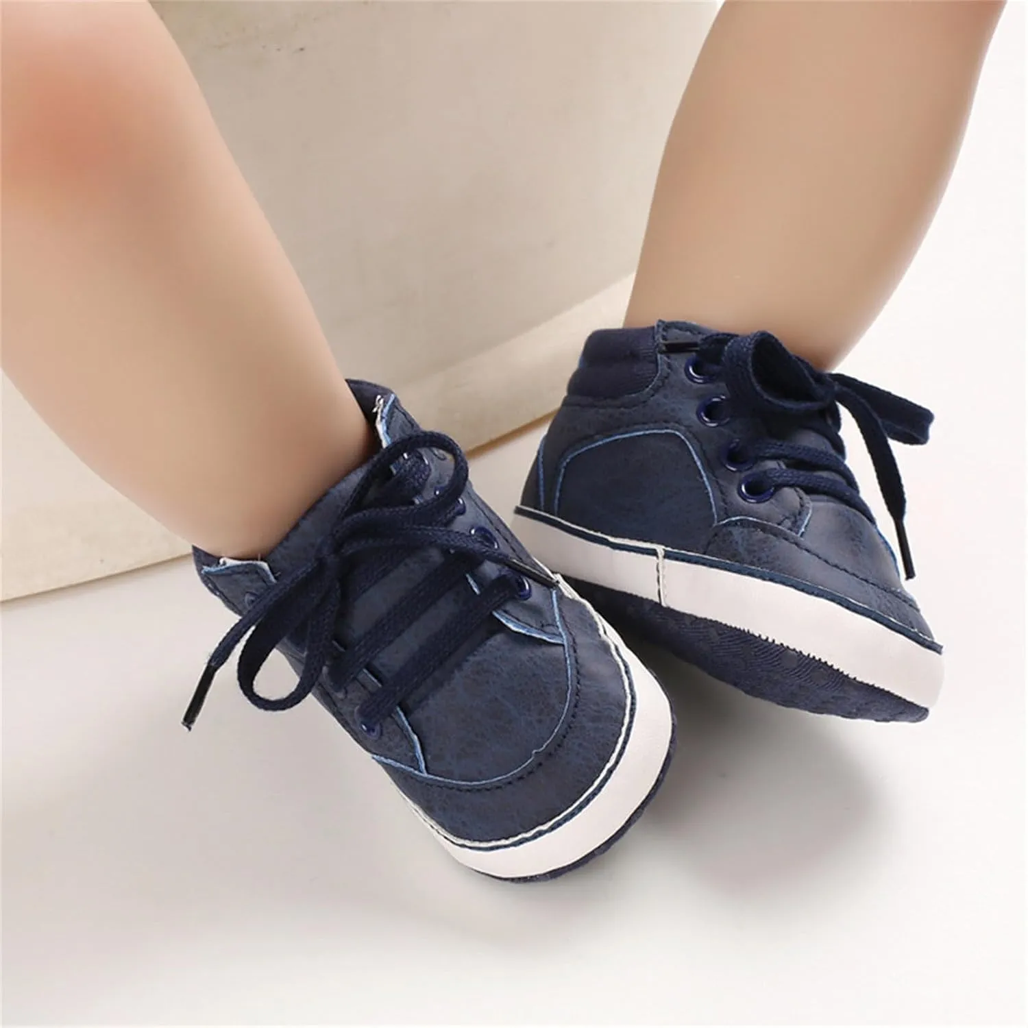 Toddler Boys Girls High Top Canvas Shoes Soft Rubber Sole Warm Sport Shoes Outdoor Casual Solid Boots with Strap