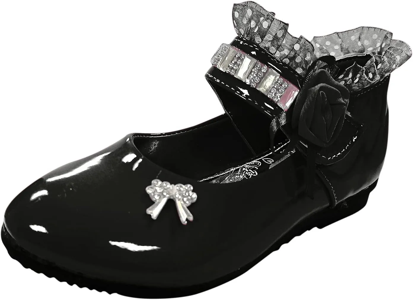 Toddler Princess Flower Lace Mary Jane Dance Shoes 𝗢xfords Leather Soft Sweet Elegant Flat Shoes for Kids Girls