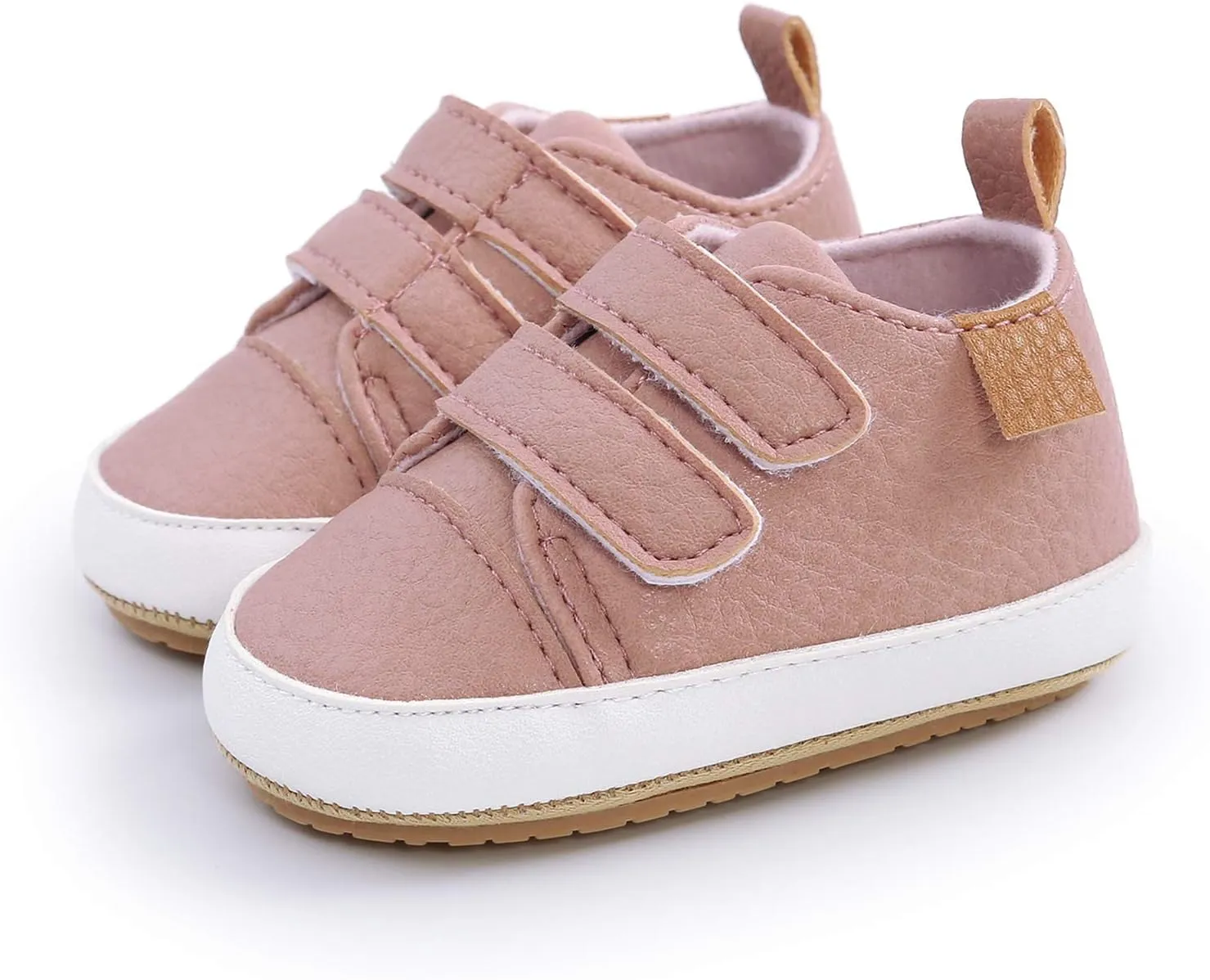 Unisex Baby Boys Girls High-Top Ankle Sneakers Soft Rubber Sole Infant Crib Shoes Toddler First Walkers