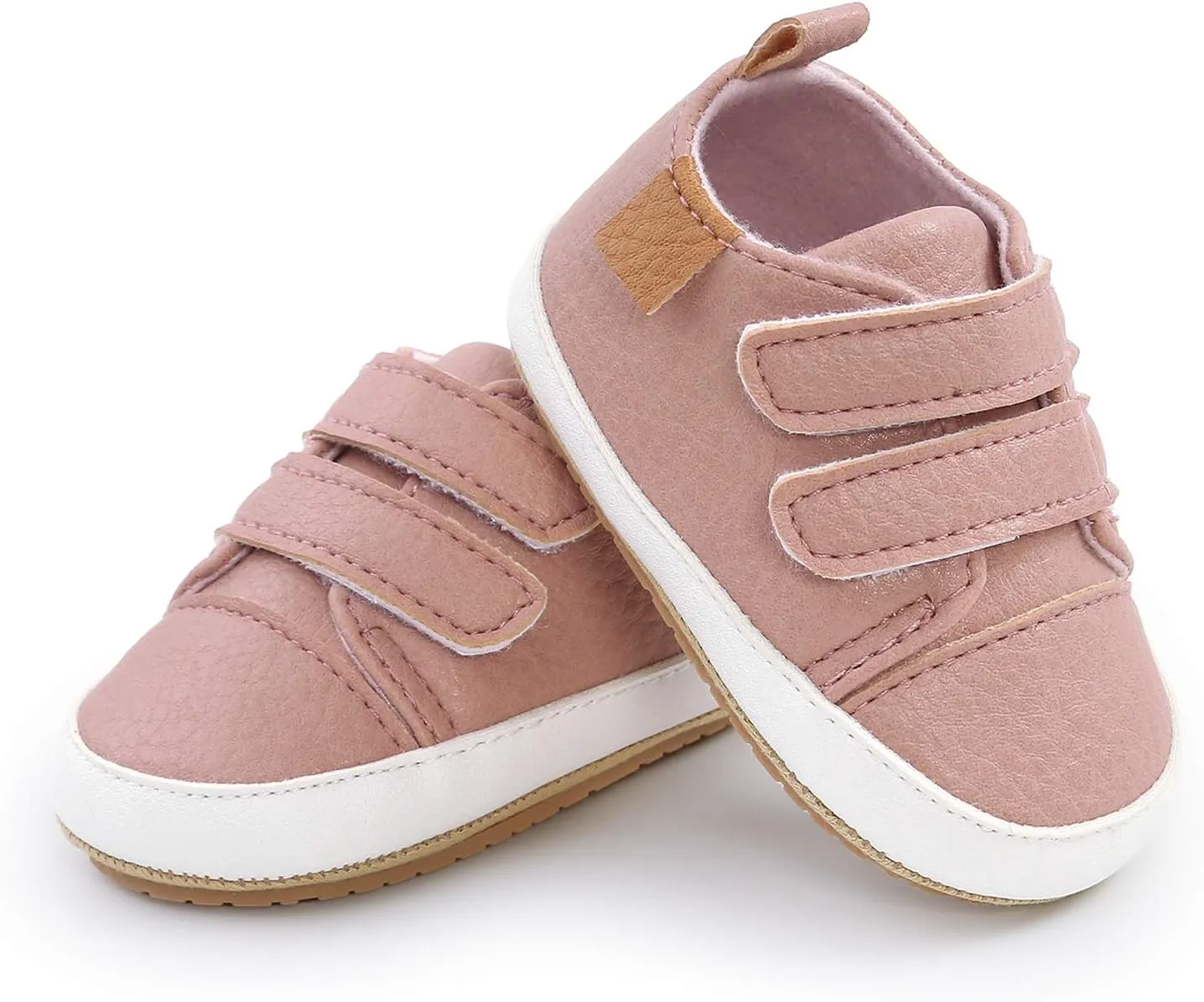 Unisex Baby Boys Girls High-Top Ankle Sneakers Soft Rubber Sole Infant Crib Shoes Toddler First Walkers
