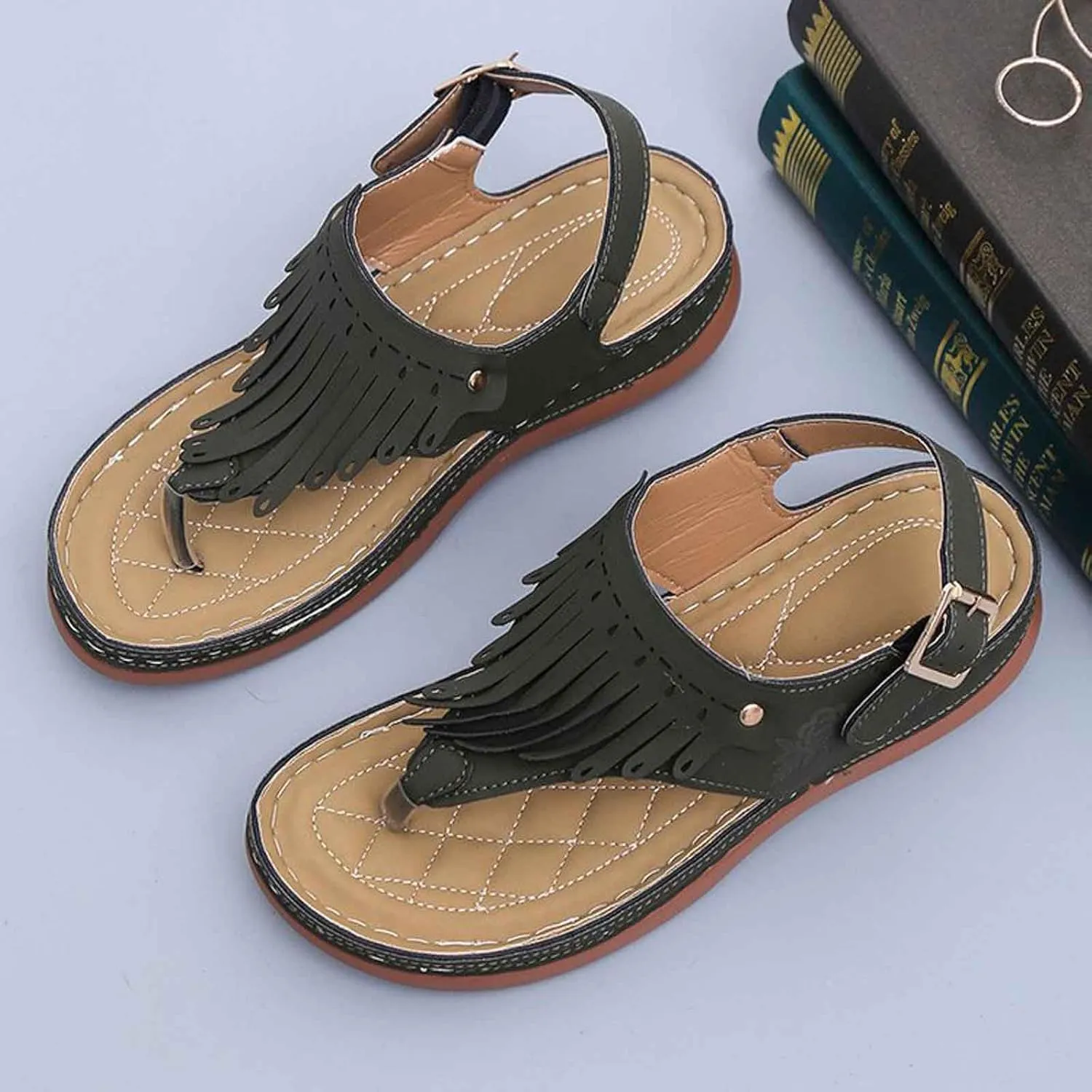 Women's Comfortable Wedge Flip Flop Sandals Non Slip Durable for Casual Walking Beach Outdoor Summer Vacation