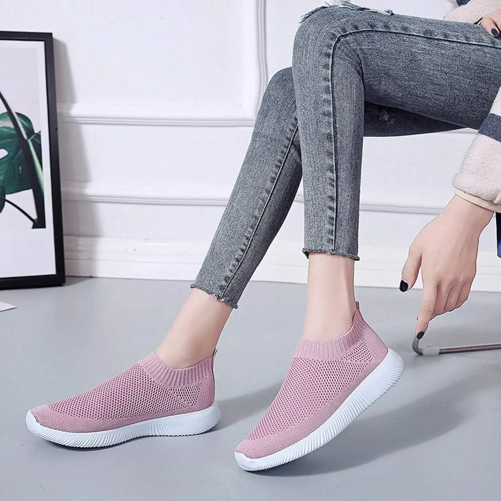 Women’s Slip-On Shoes Casual Lace-Free Walking Loafers Running Shoes for Men Comfortable White Casual Shoes Fashion Sneakers Red Tennis Shoe White Loafers