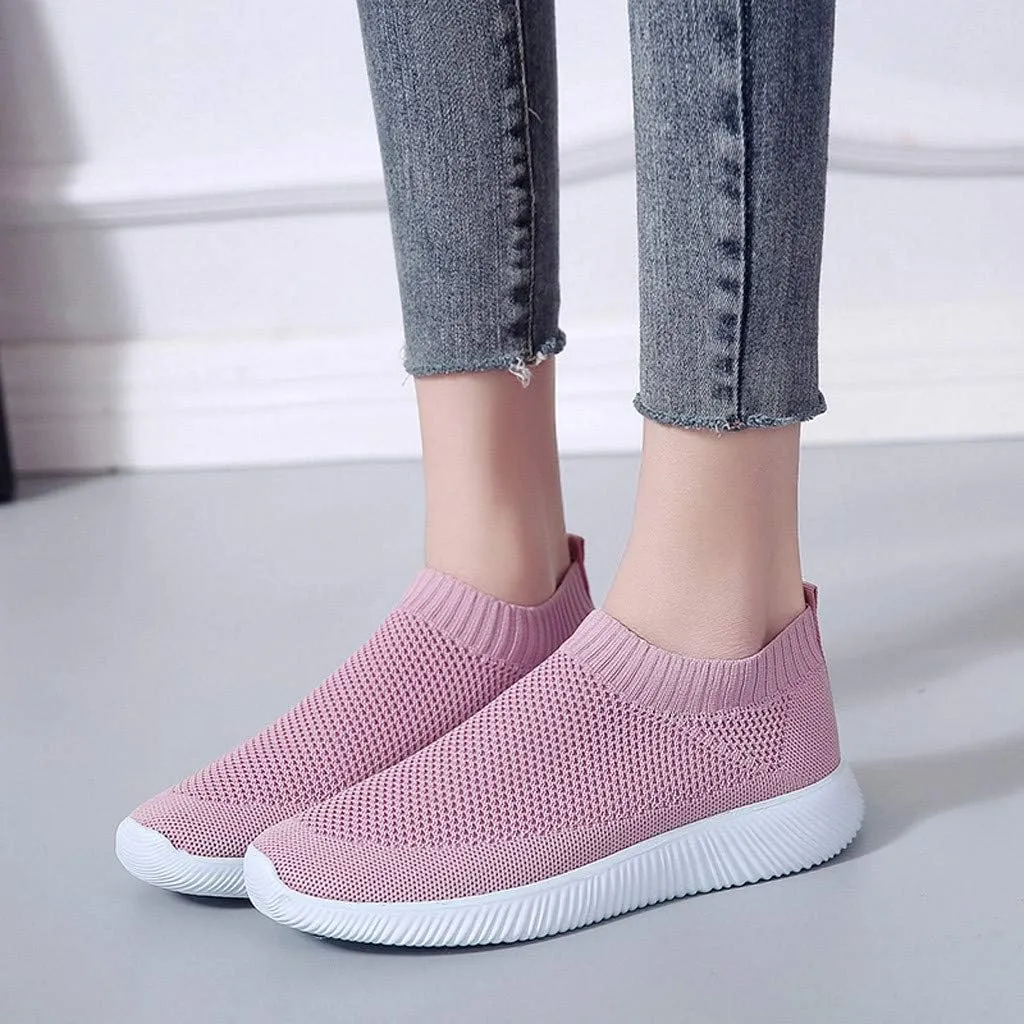 Women’s Slip-On Shoes Casual Lace-Free Walking Loafers Running Shoes for Men Comfortable White Casual Shoes Fashion Sneakers Red Tennis Shoe White Loafers