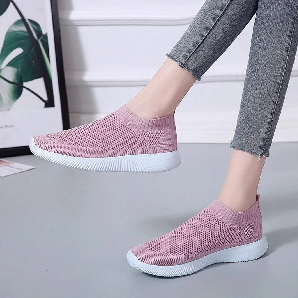 Women’s Slip-On Shoes Casual Lace-Free Walking Loafers Running Shoes for Men Comfortable White Casual Shoes Fashion Sneakers Red Tennis Shoe White Loafers